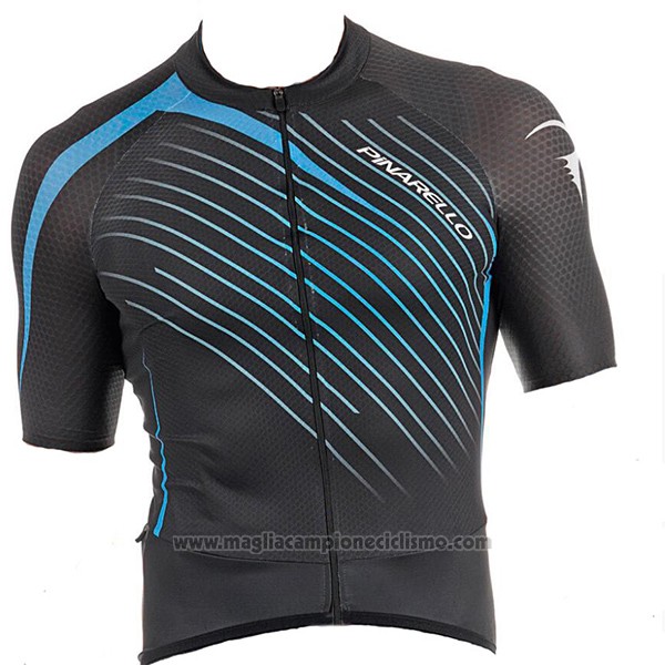 2017 Abbigliamento Ciclismo Pinarello Blu e Nero Manica Corta e Salopette