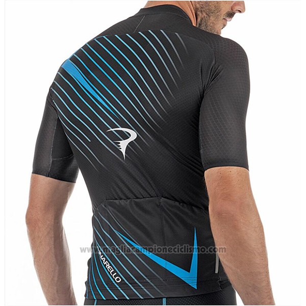 2017 Abbigliamento Ciclismo Pinarello Blu e Nero Manica Corta e Salopette