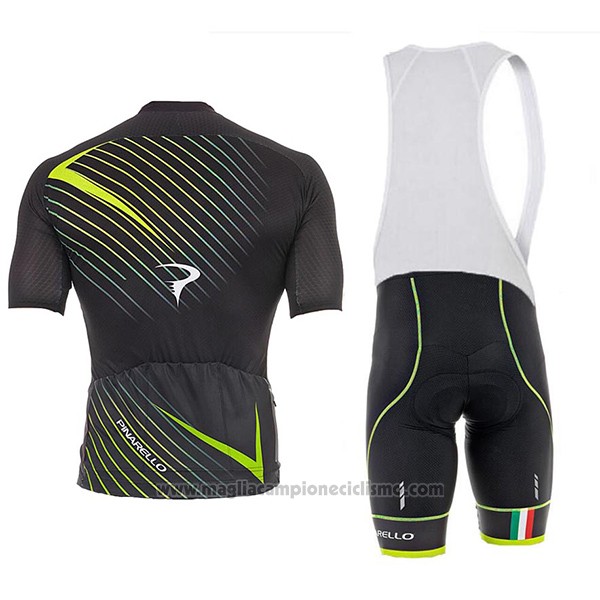 2017 Abbigliamento Ciclismo Pinarello Nero Manica Corta e Salopette