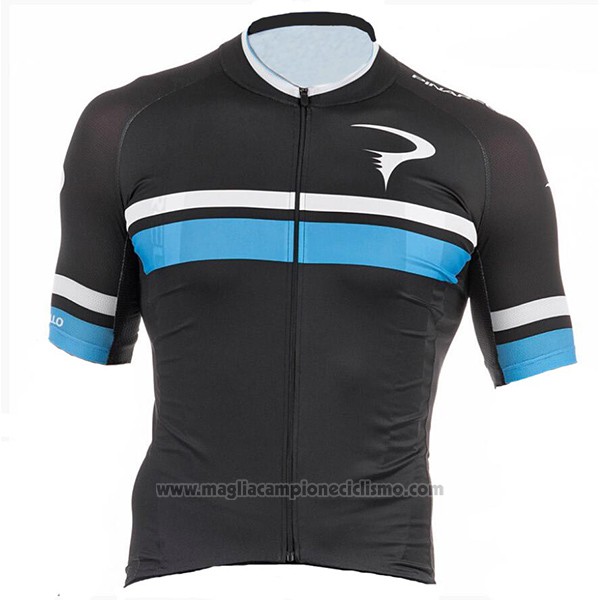 2017 Abbigliamento Ciclismo Pinarello Nero e Blu Manica Corta e Salopette
