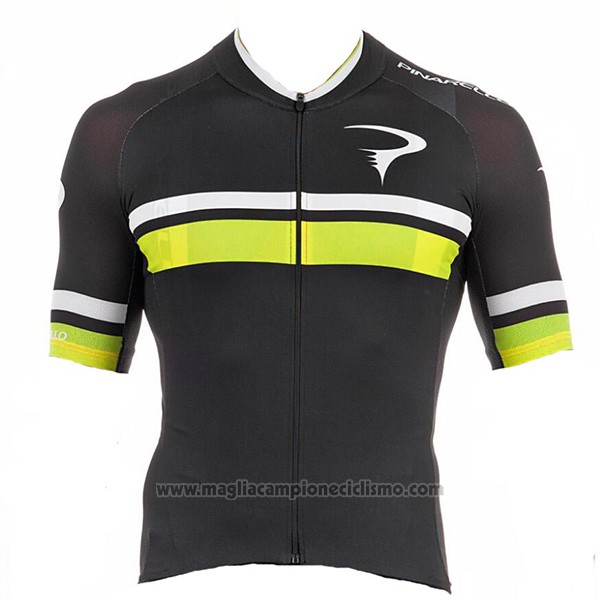 2017 Abbigliamento Ciclismo Pinarello Nero e Giallo Manica Corta e Salopette
