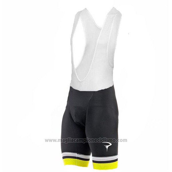 2017 Abbigliamento Ciclismo Pinarello Nero e Giallo Manica Corta e Salopette