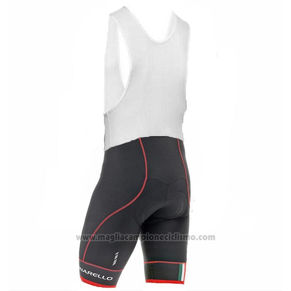 2017 Abbigliamento Ciclismo Pinarello Nero e Rosso Manica Corta e Salopette