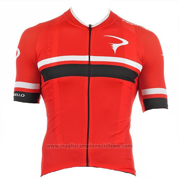 2017 Abbigliamento Ciclismo Pinarello Rosso Manica Corta e Salopette