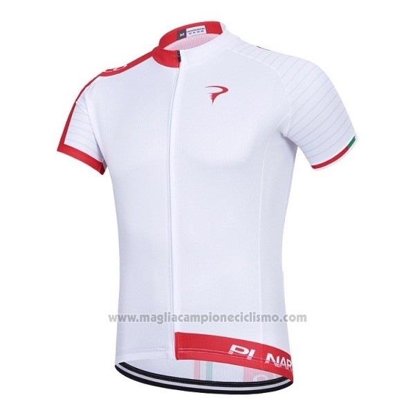 2018 Abbigliamento Ciclismo Pinarello Bianco Rosso Manica Corta e Salopette