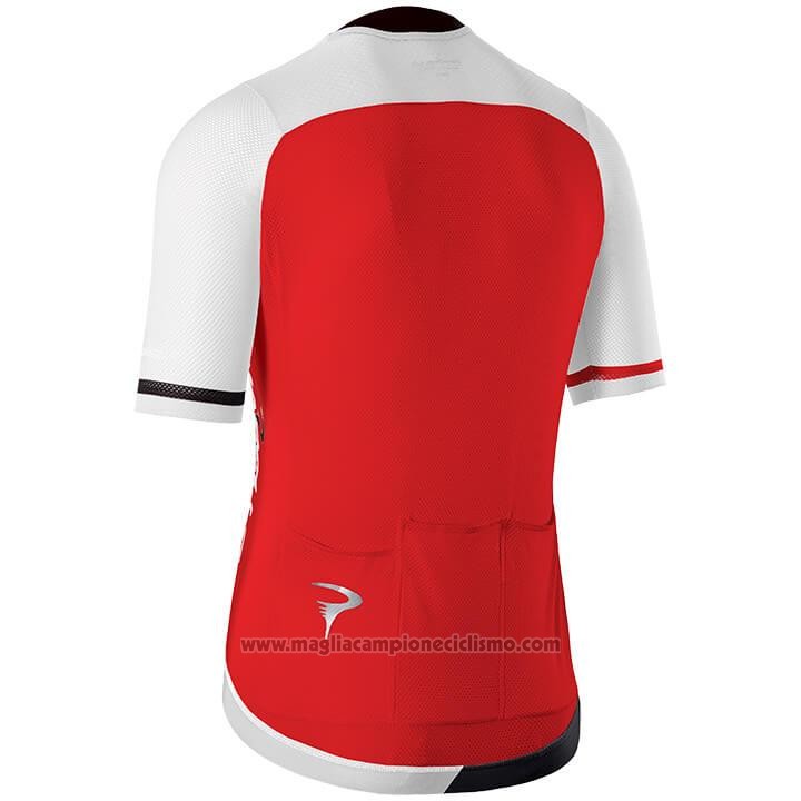 2020 Abbigliamento Ciclismo Pinarello Rosso Bianco Manica Corta e Salopette