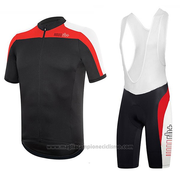 2017 Abbigliamento Ciclismo RH+ Nero e Blu Manica Corta e Salopette