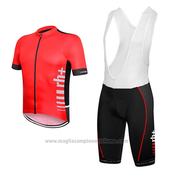 2017 Abbigliamento Ciclismo RH+ Rosso Manica Corta e Salopette