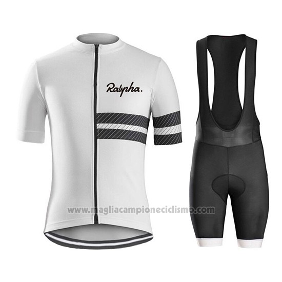 2019 Abbigliamento Ciclismo Ralph Bianco Nero Manica Corta e Salopette