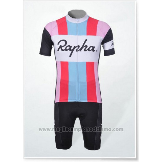 2012 Abbigliamento Ciclismo Rapha Rosso e Bianco Manica Corta e Salopette
