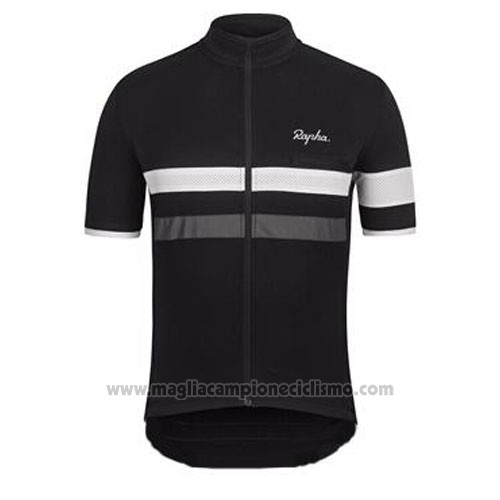 2015 Abbigliamento Ciclismo Rapha Nero e Bianco Manica Corta e Salopette
