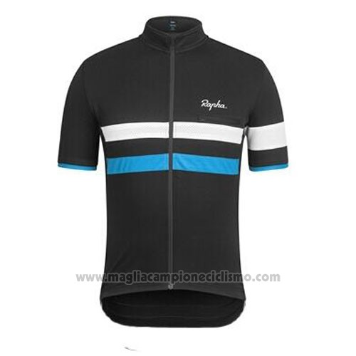 2015 Abbigliamento Ciclismo Rapha Nero e Blu Manica Corta e Salopette