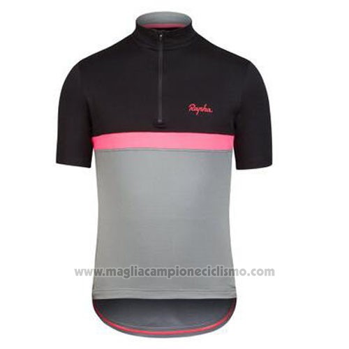 2016 Abbigliamento Ciclismo Rapha Nero e Rosso Manica Corta e Salopette