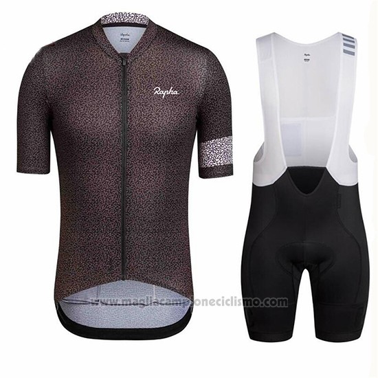 2018 Abbigliamento Ciclismo Ralph Grigio Scuro Manica Corta e Salopette