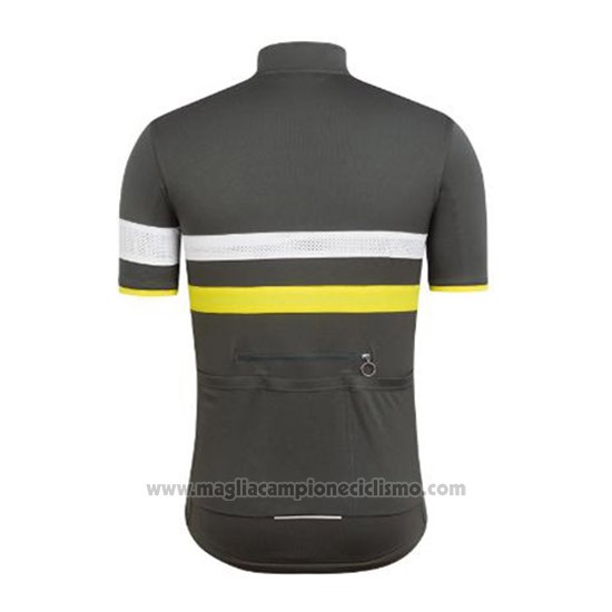 2018 Abbigliamento Ciclismo Ralph Nero e Giallo Manica Corta e Salopette