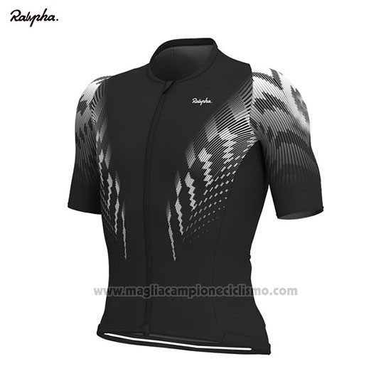 2019 Abbigliamento Ciclismo Rapha Nero Bianco Manica Corta e Salopette