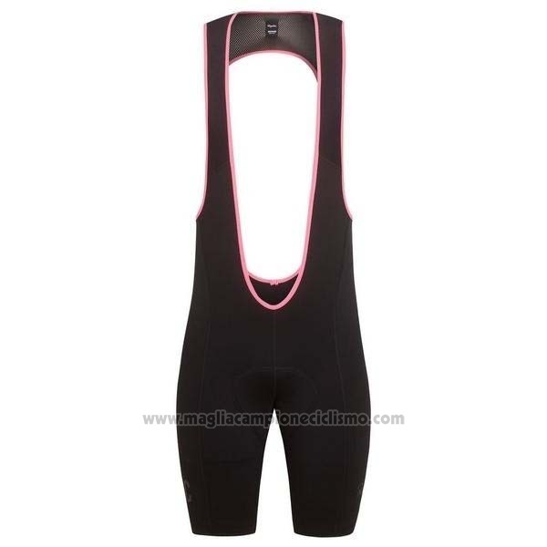 2019 Abbigliamento Ciclismo Rapha Nero Rosa Manica Corta e Salopette