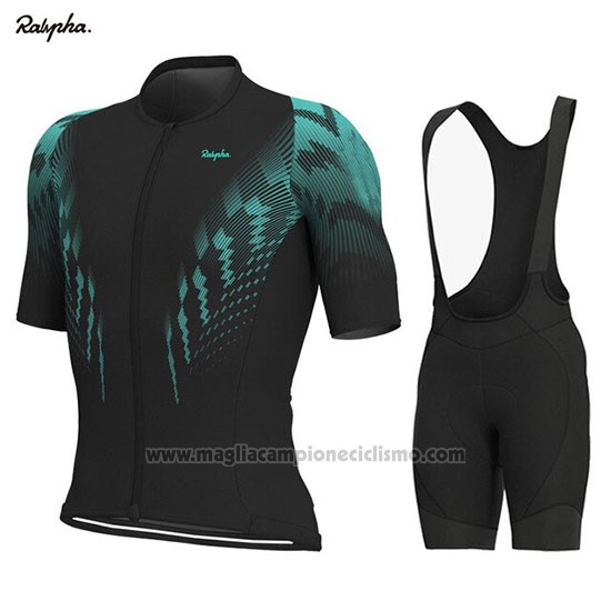 2019 Abbigliamento Ciclismo Rapha Nero Verde Manica Corta e Salopette