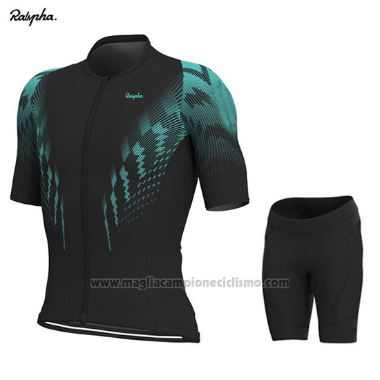 2019 Abbigliamento Ciclismo Rapha Nero Verde Manica Corta e Salopette