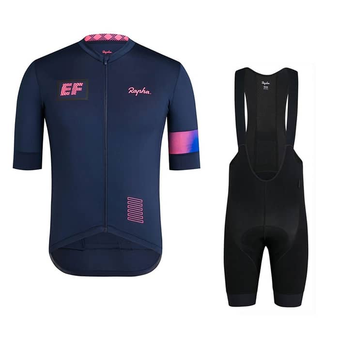 2019 Abbigliamento Ciclismo Rapha Scuro Blu Manica Corta e Salopette