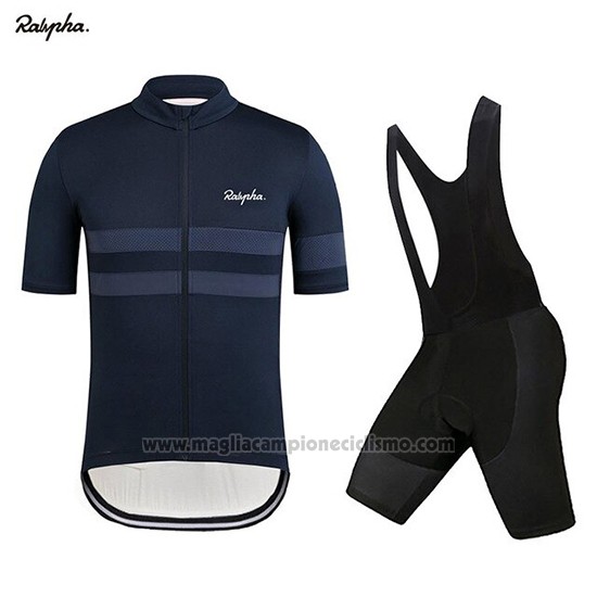 2019 Abbigliamento Ciclismo Rapha Spento Blu Manica Corta e Salopette