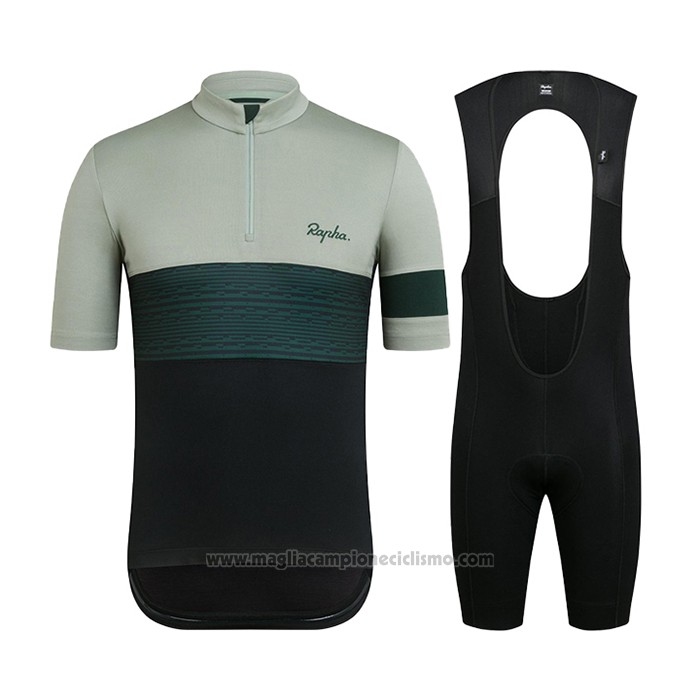 2021 Abbigliamento Ciclismo Rapha Chiaro Verde Manica Corta e Salopette