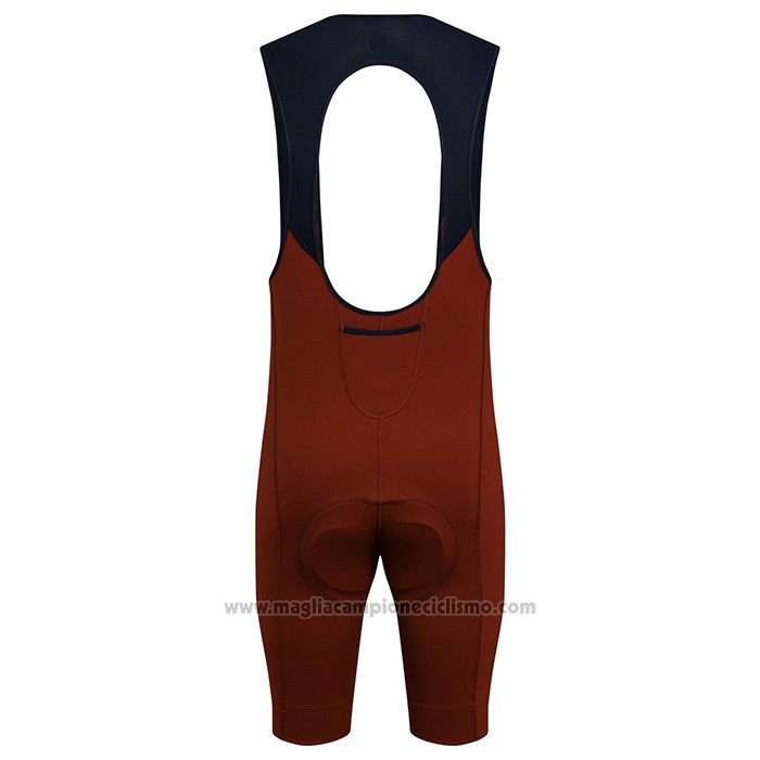 2021 Abbigliamento Ciclismo Rapha Marrone Arancione Manica Corta e Salopette