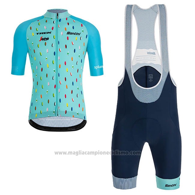 2019 Abbigliamento Ciclismo Richie Celeste Manica Corta e Salopette