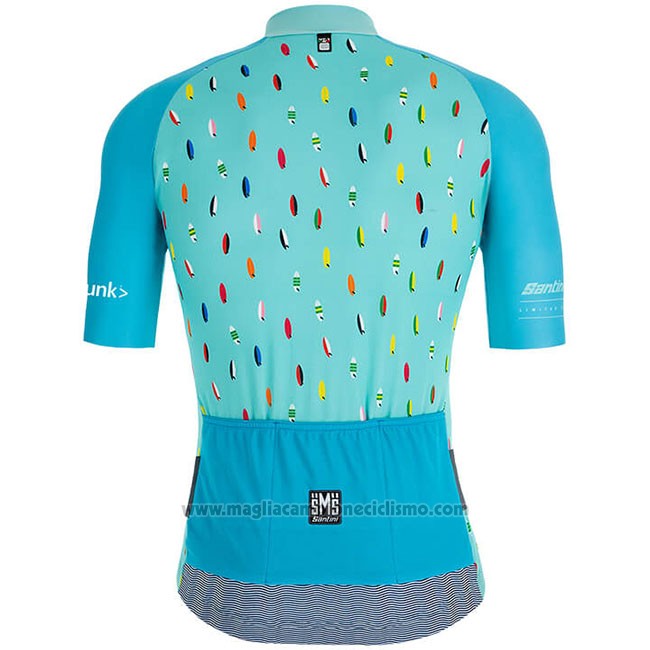 2019 Abbigliamento Ciclismo Richie Celeste Manica Corta e Salopette