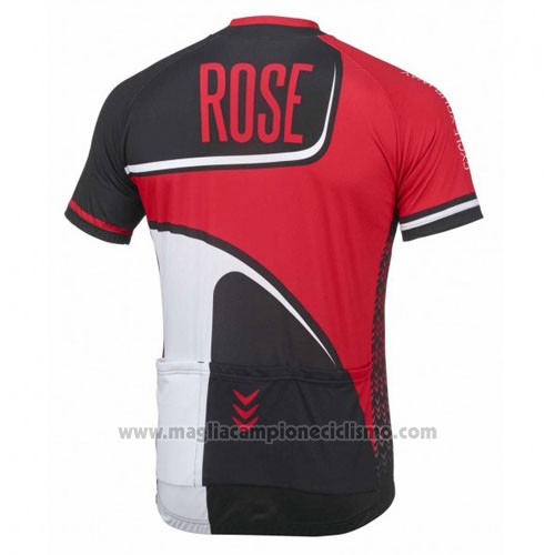 2016 Abbigliamento Ciclismo Rose Rosso e Nero Manica Corta e Salopette
