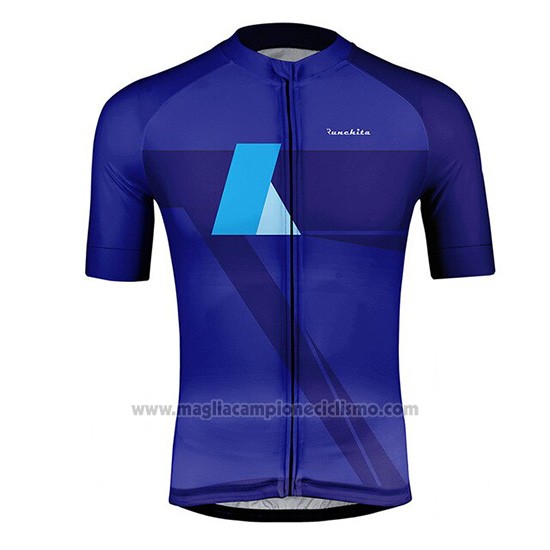 2019 Abbigliamento Ciclismo Runchita Celeste Blu Manica Corta e Salopette