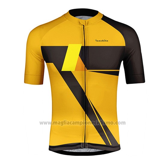 2019 Abbigliamento Ciclismo Runchita Giallo Nero Manica Corta e Salopette