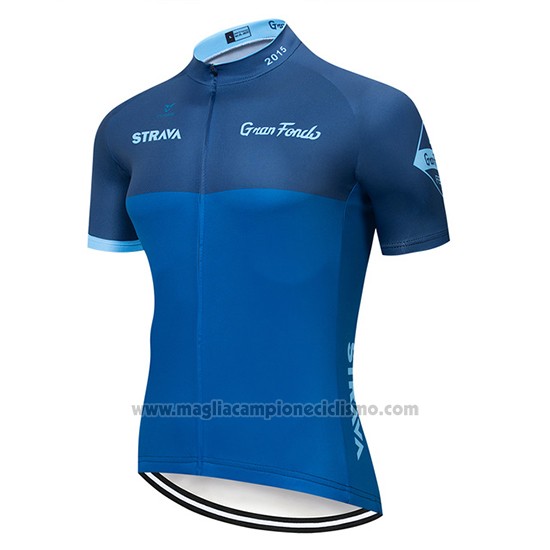 2019 Abbigliamento Ciclismo STRAVA Blu Manica Corta e Salopette