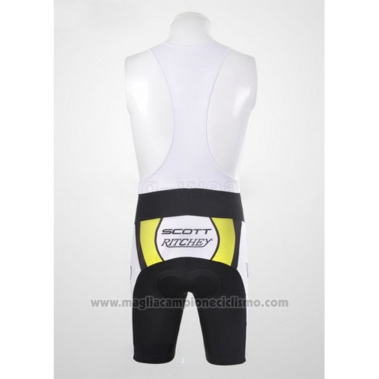 2012 Abbigliamento Ciclismo Scott Bianco e Giallo Manica Corta e Salopette