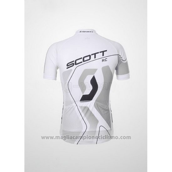 2012 Abbigliamento Ciclismo Scott Bianco e Grigio Manica Corta e Salopette