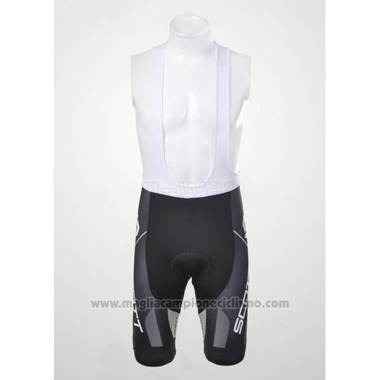 2012 Abbigliamento Ciclismo Scott Bianco e Grigio Manica Corta e Salopette