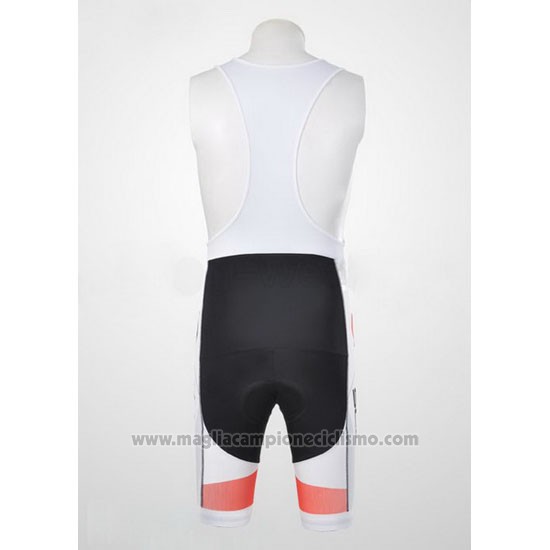 2012 Abbigliamento Ciclismo Scott Bianco e Rosso Manica Corta e Salopette