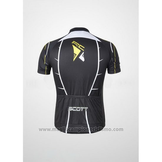 2012 Abbigliamento Ciclismo Scott Nero e Bianco Manica Corta e Salopette