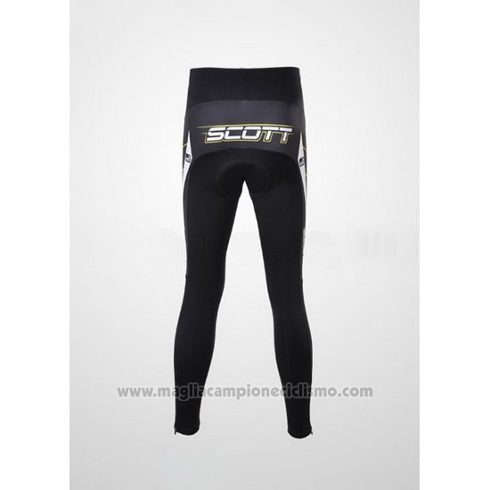 2012 Abbigliamento Ciclismo Scott Nero e Bianco Manica Lunga e Salopette