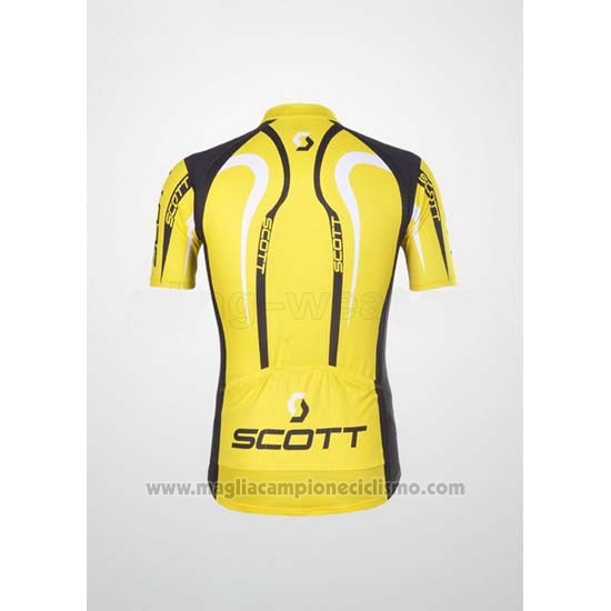 2012 Abbigliamento Ciclismo Scott Nero e Giallo Manica Corta e Salopette