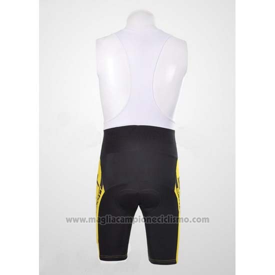 2012 Abbigliamento Ciclismo Scott Nero e Giallo Manica Corta e Salopette