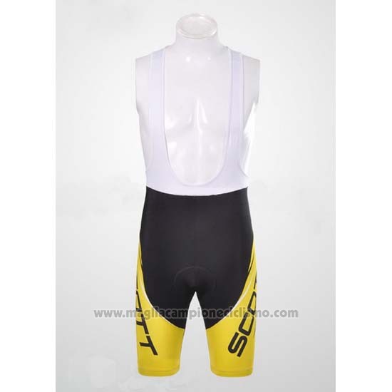 2012 Abbigliamento Ciclismo Scott Nero e Giallo Manica Corta e Salopette