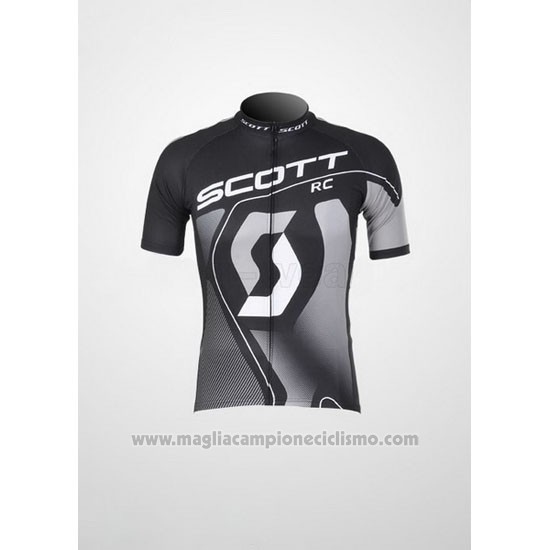 2012 Abbigliamento Ciclismo Scott Nero e Grigio Manica Corta e Salopette
