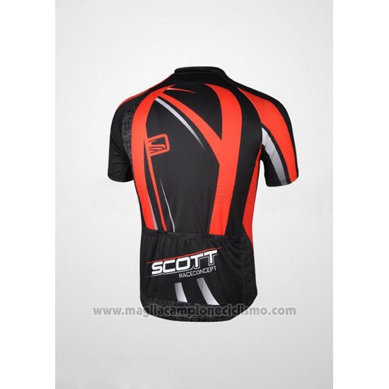2012 Abbigliamento Ciclismo Scott Nero e Rosso Manica Corta e Salopette