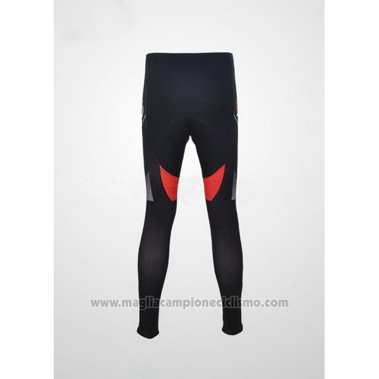 2012 Abbigliamento Ciclismo Scott Nero e Rosso Manica Lunga e Salopette