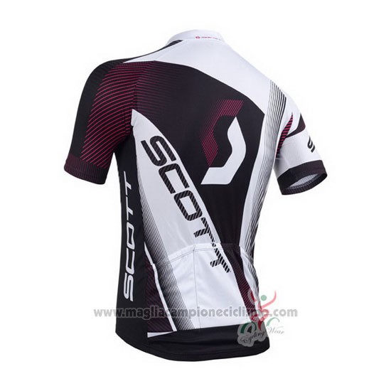 2013 Abbigliamento Ciclismo Scott Bianco e Fuxia Manica Corta e Salopette