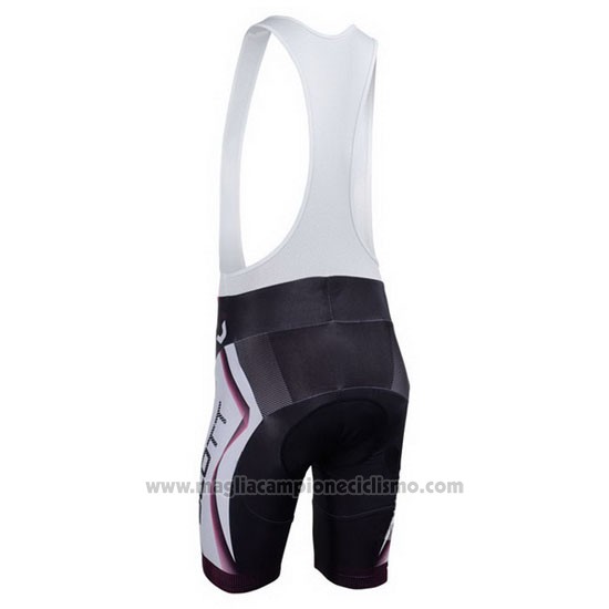 2013 Abbigliamento Ciclismo Scott Bianco e Fuxia Manica Corta e Salopette