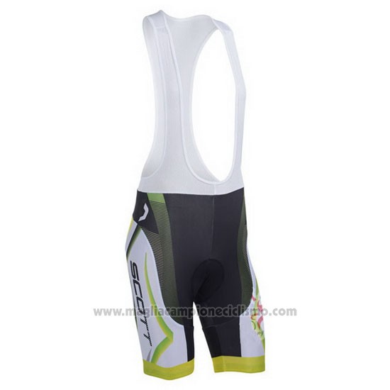 2013 Abbigliamento Ciclismo Scott Bianco e Giallo Manica Corta e Salopette