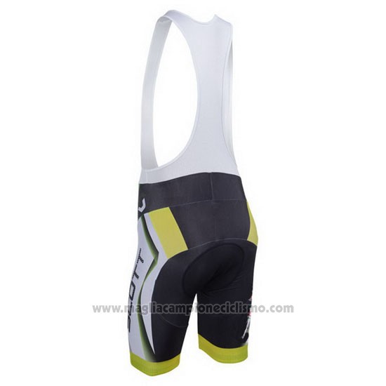 2013 Abbigliamento Ciclismo Scott Bianco e Giallo Manica Corta e Salopette