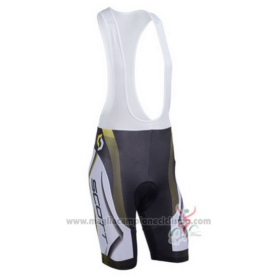 2013 Abbigliamento Ciclismo Scott Bianco e Nero Manica Corta e Salopette
